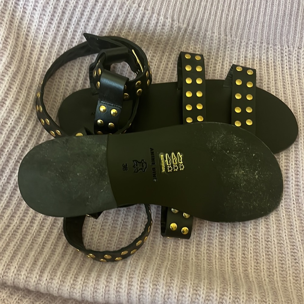 ANINE BING black studded sandals 38 (us 7.5) - Picture 3 of 3